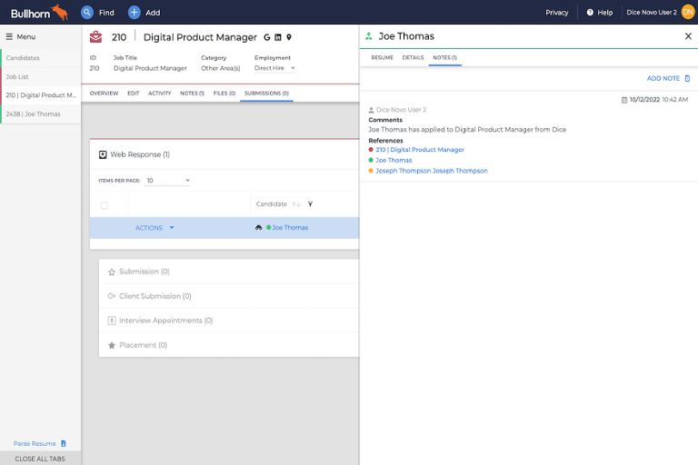 Bullhorn Apply Integration