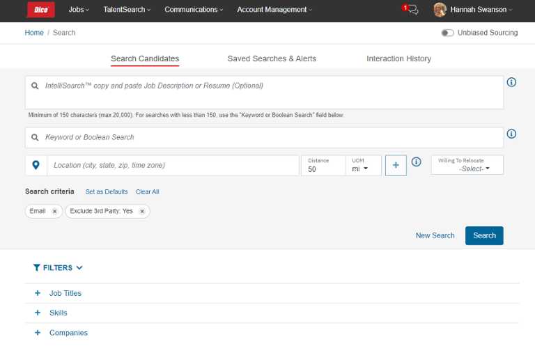 Improved TalentSearch Experience