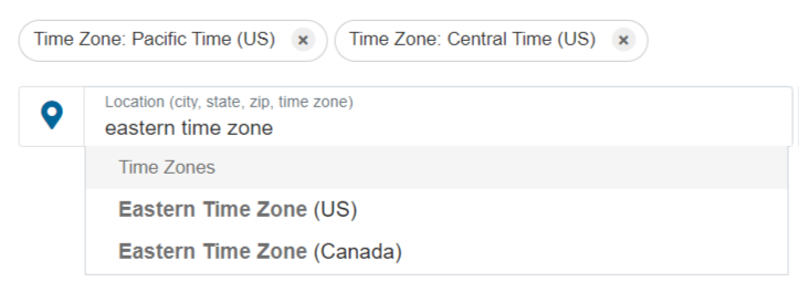 Time Zone Search